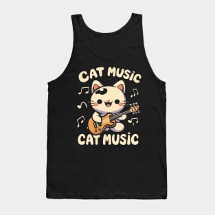 cat music,cute kawaii cat Tank Top